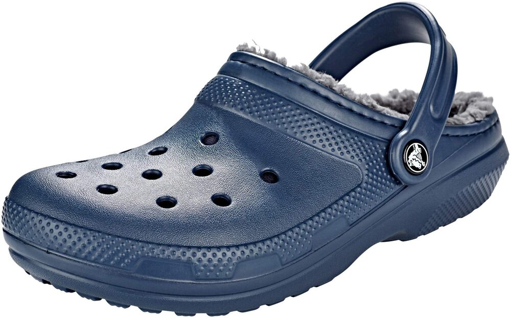 CROCS CLASSIC LINED CLOG NAVY/CHARCOAL 14 WOMEN/12 MEN